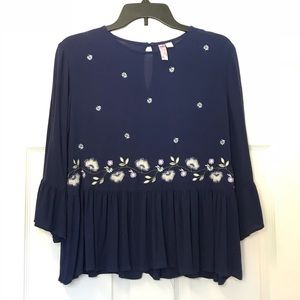 Alya from Francesca’s 1/2 Bell Sleeve Peplum Top